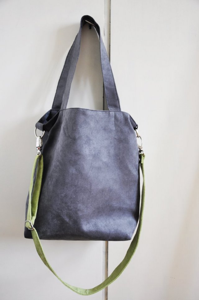 Torba hobo L - szary,  limonka