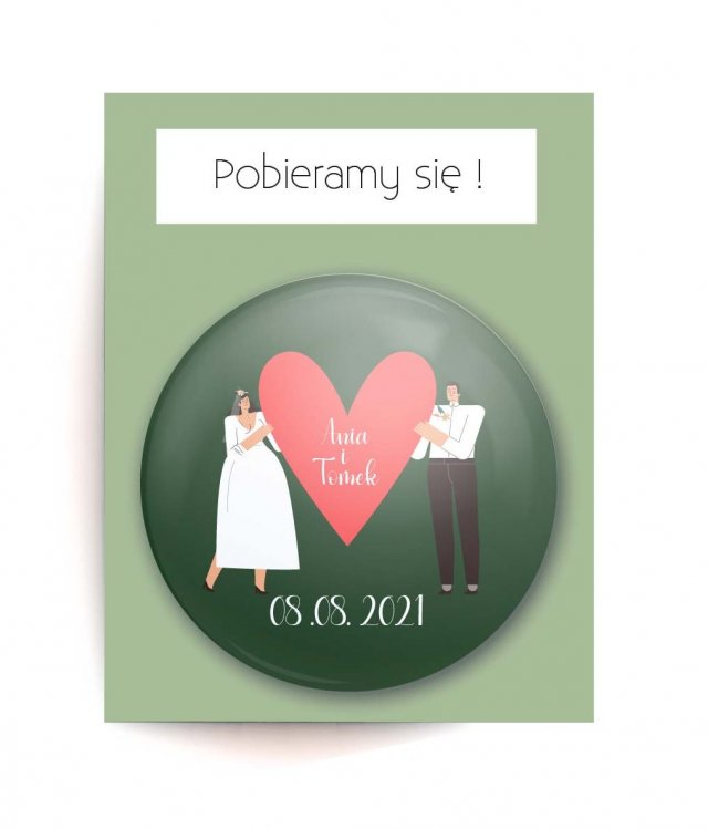 40 sztuk Magnesy ślubne - podziękowania dla gosci  - opakowanie Gratis!