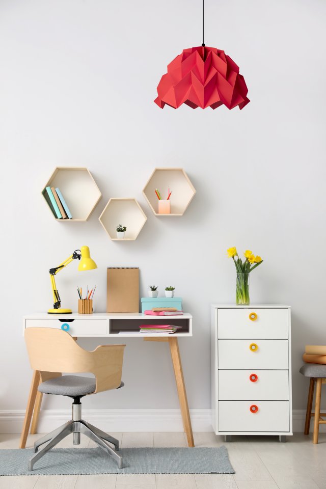 Lampa wisząca origami ICEBERG M makowa