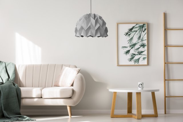 Lampa wisząca origami ICEFRUIT szara