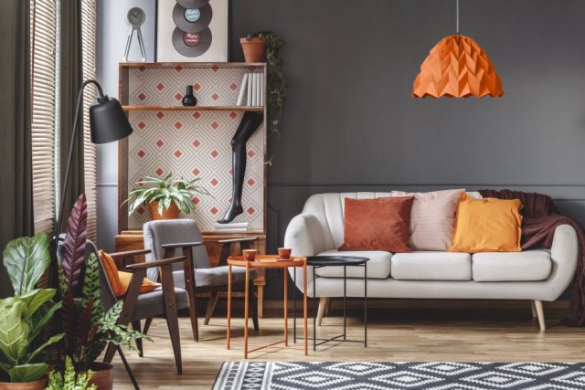 Lampa wisząca origami ICEBELL pomarańczowa