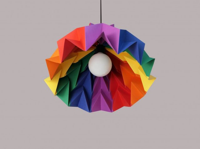 Lampa wisząca origami ICEBERG M tęczowa