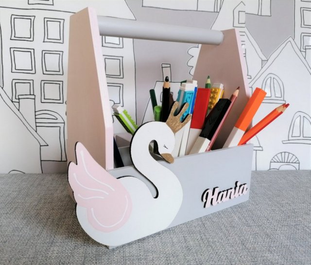 Organizer na kredki - Łabędź - Pk42
