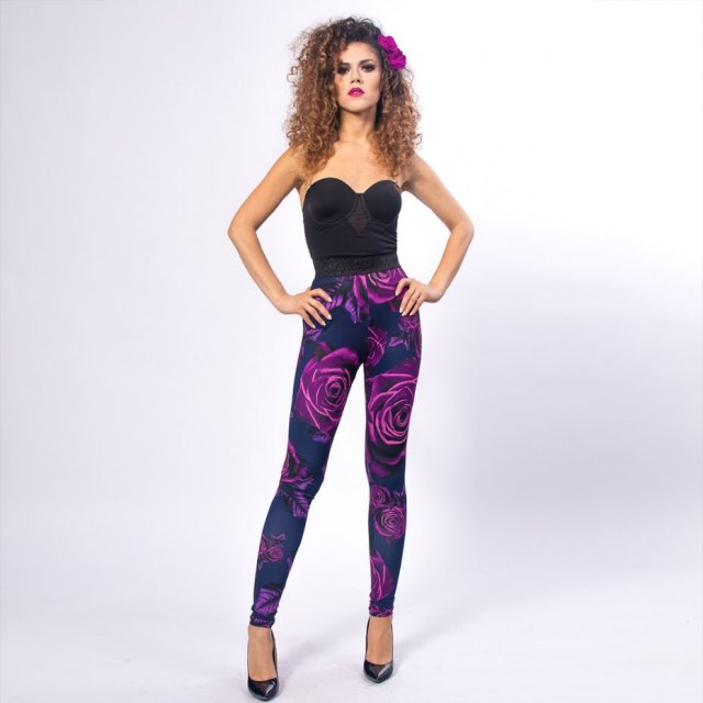 Legginsy z drukiem - Magic Rose