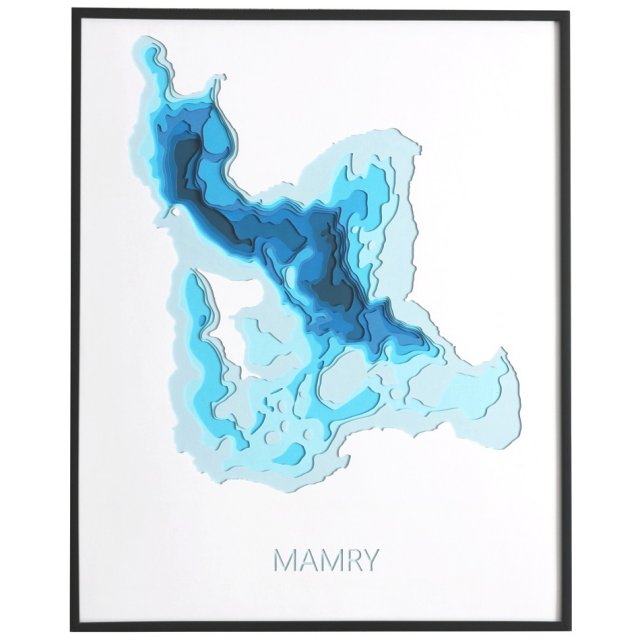 Jezioro Mamry mapa batymetryczna – obraz 3D