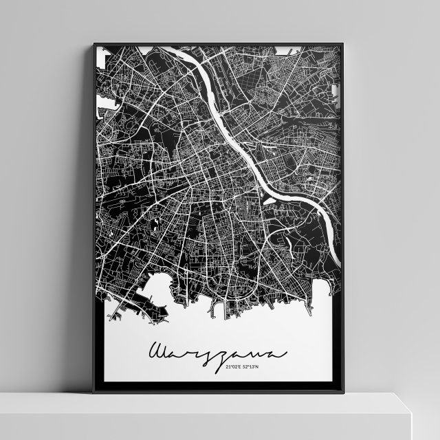 Mapa Warszawa 50x70