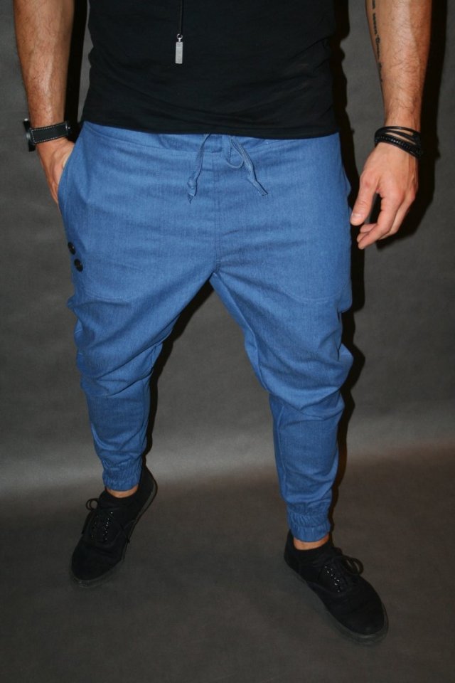 SPODNIE 2 BUTTONS JEANS PANTS UNISEX