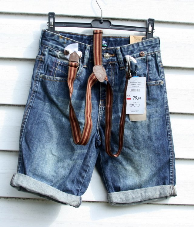SPODENKI JEANSOWE BERMUDY