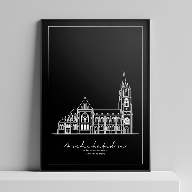 Plakat Architektura - Archikatedra Łódź 50x70 cm