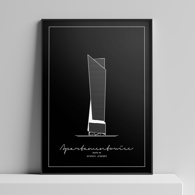 Plakat Architektura - Apartamentowiec Złota 44 Warszawa 50x70 cm