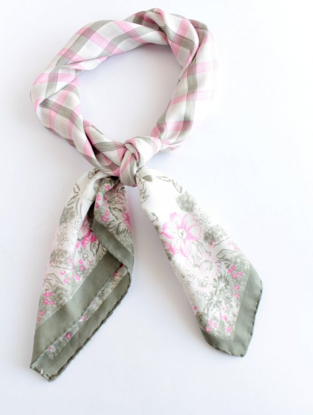 chusta VINTAGE kwiaty apaszka chustka
