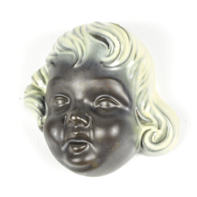 Ceramiczna figura ścienna Cherubinek model 1949, Cortendorf, Niemcy, lata 50.