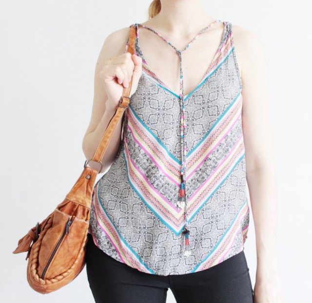 Esprit bluzka boho vintage print top