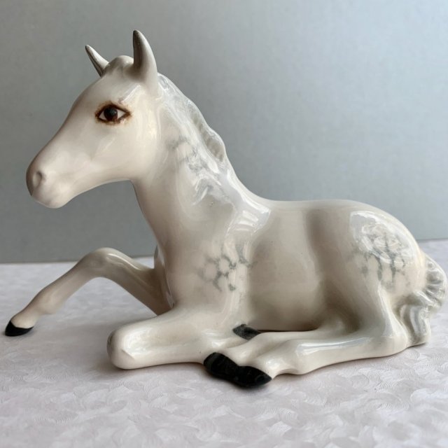 ROYAL DOULTON ANIMALS ❤ White Horse ❤ Dawnej daty figurka