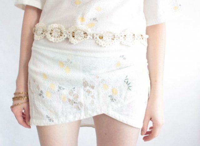 100% boho piękna sukienka tunika detale bawełna