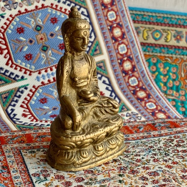 Dawnej daty figurka - Budda ❀ڿڰۣ❀ Wykonana z mosiądzu