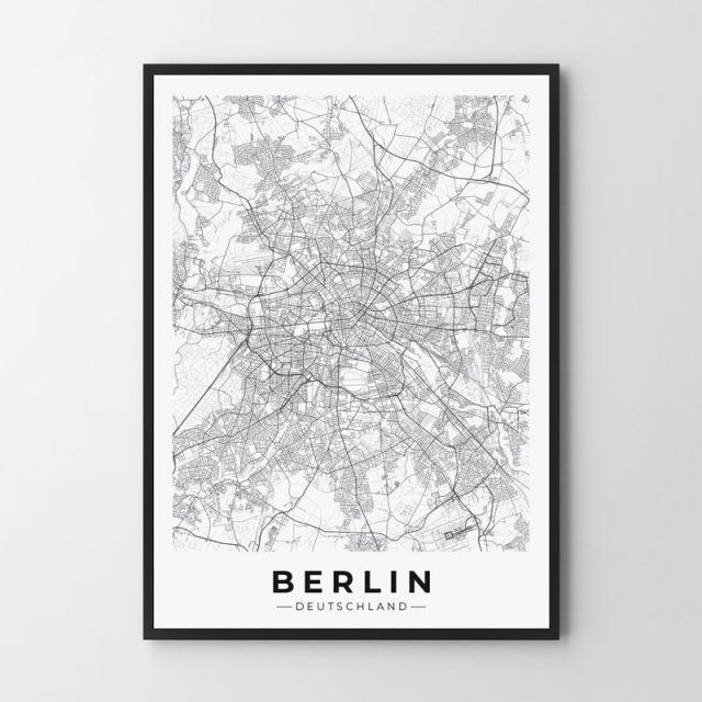 Berlin mapa plakat 30x40 cm
