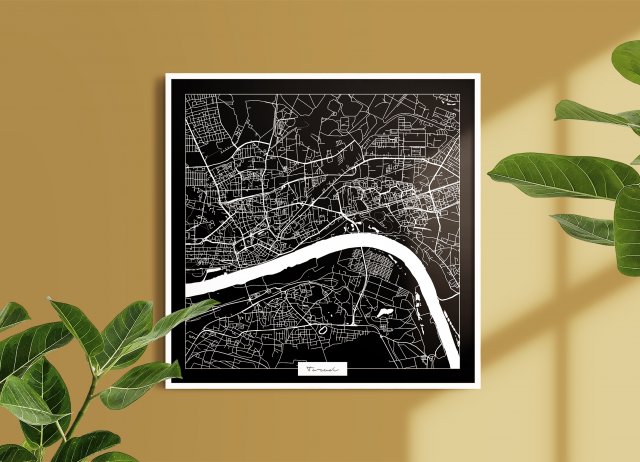 Mapa Toruń 50x50 cm