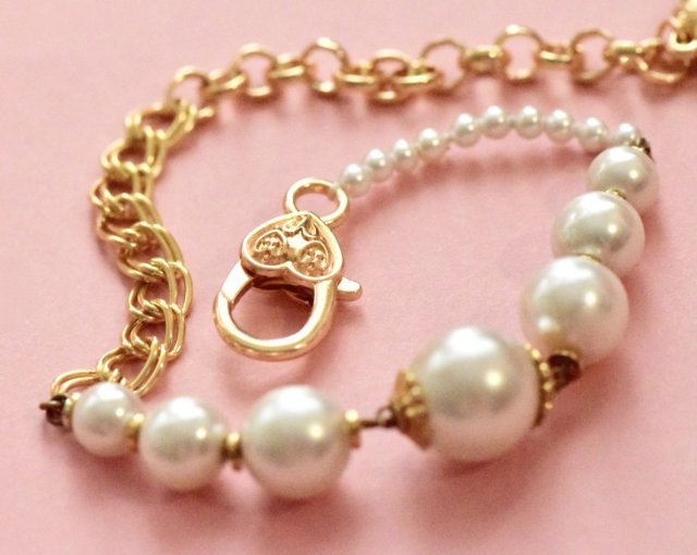 Vintage bransoletka z perłami