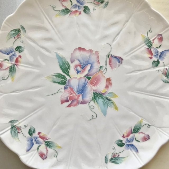Duża patera ❀ڿڰۣ❀ AYNSLEY ❀ڿڰۣ❀ SWEETHEART ❀ڿڰۣ❀ Delikatna porcelana - KOLEKCJONERSKA SERIA. Kwiaty