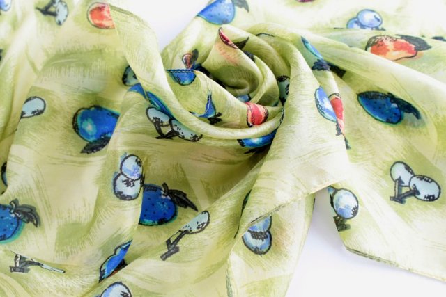 Silk fruit scarf
