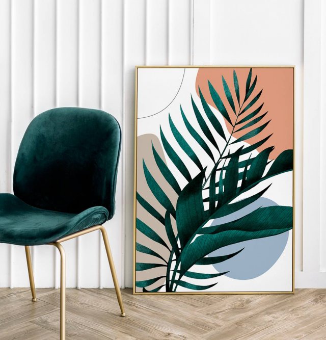 Plakat Boho liście #2 30x40 cm