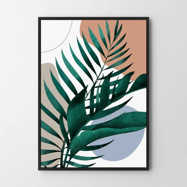 Plakat Boho liście #2 50x70cm B2