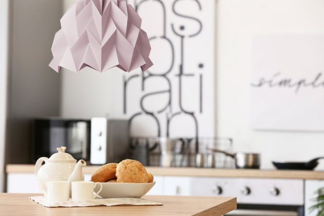 Lampa wisząca origami ICEBERG S bladoróżowa