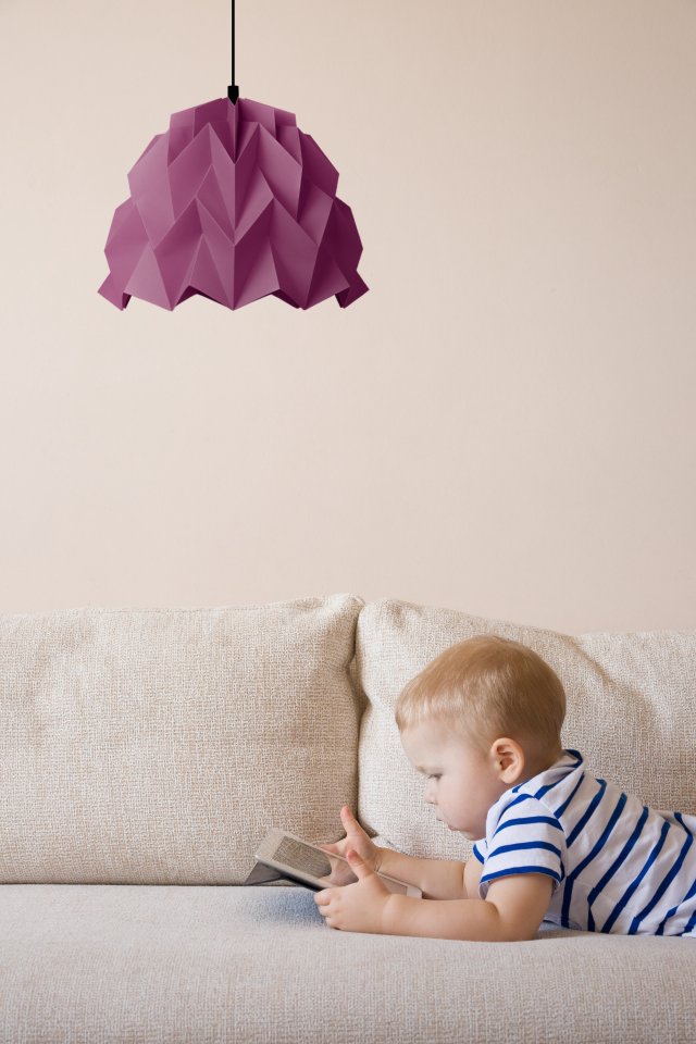 Lampa wisząca origami ICEBERG S śliwkowa