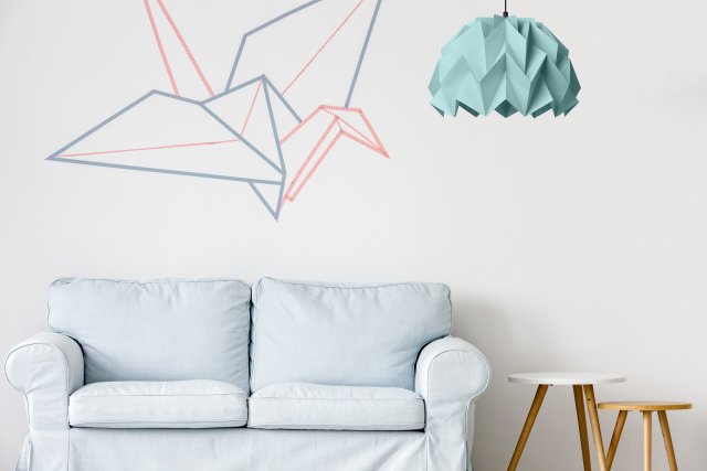 Lampa wisząca origami ICEBERG L turkusowa