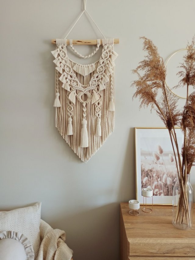 Makrama PAWIE PIÓRO - w stylu boho
