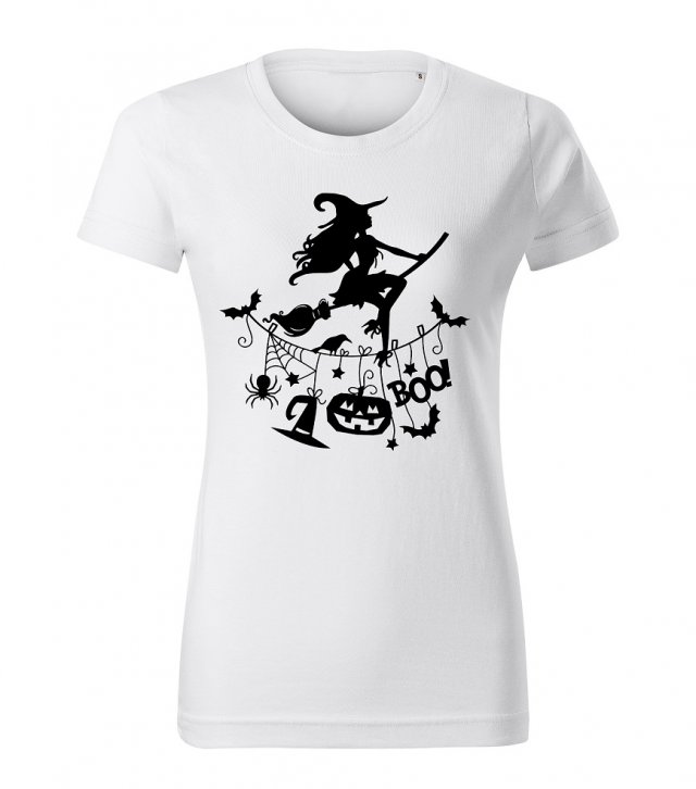 Biała Halloweenowa Koszulka T-shirt L