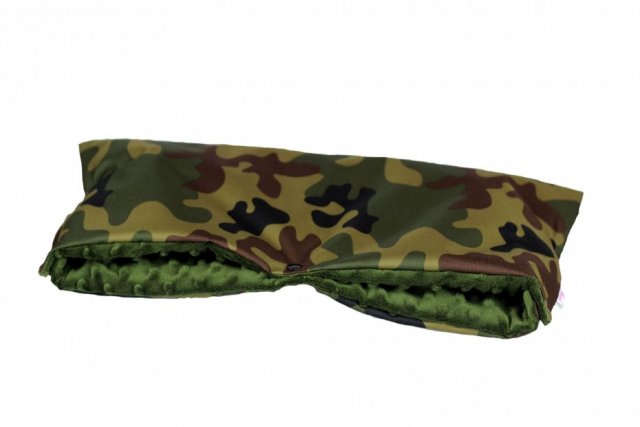 Mufka do wózka khaki moro militarna rękawica do spacerówki dla taty