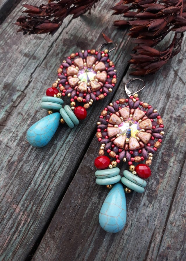 ,,retro we fiolecie z turkusem,,