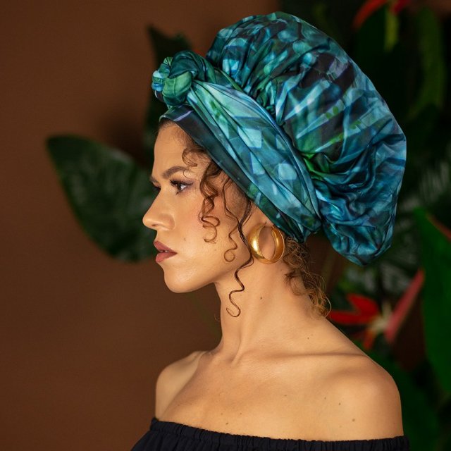 Czepek ochronny - czapka - turban - Tropical