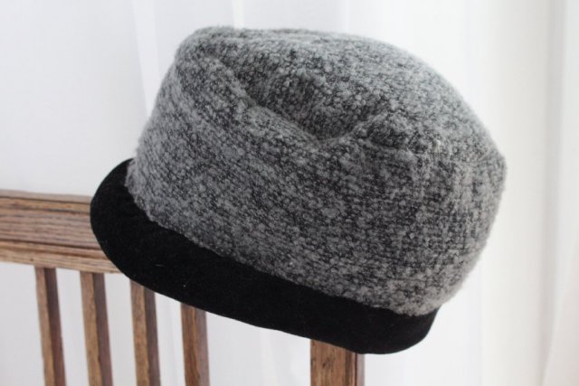 retro czapka kapelusz vintage knit dziergany