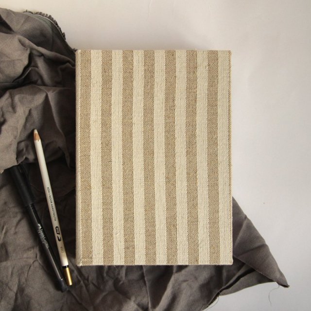 lniany notes / len w paski