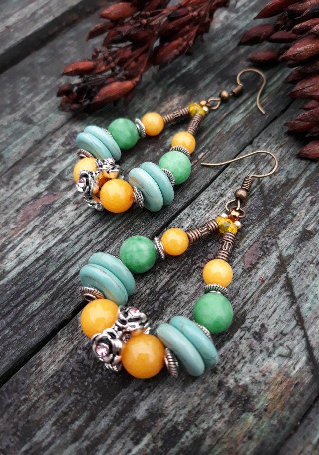 ,,retro  w żółci i zieleni,,