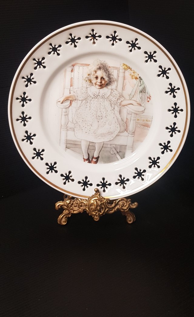 Porcelanowy Kolekcjonerski Talerz B&G Copenhagen ,Carl Larsson" PORTRET AF INGA-MARIA THIEL"