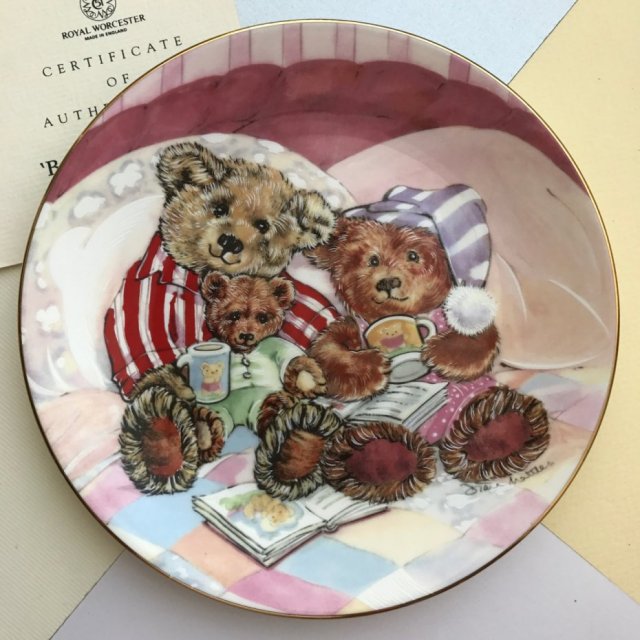 ❀ڿڰۣ❀ ROYAL WORCESTER - dos.12szt. ❀ڿڰۣ❀  Diane Matthes - Teddy Family ❀ڿڰۣ❀ Bedtime Stories