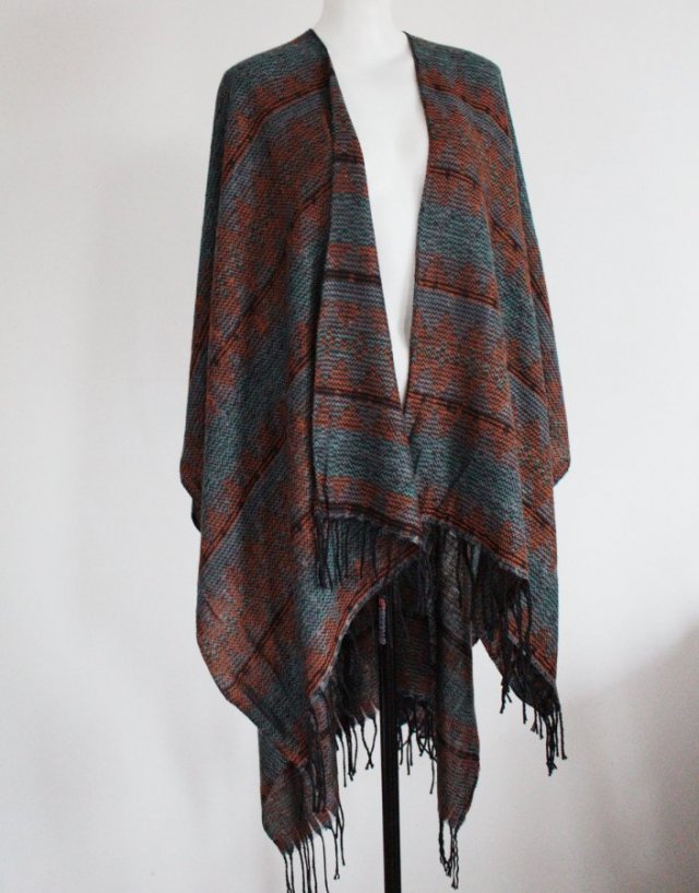 CIEPŁE PONCHO vintage