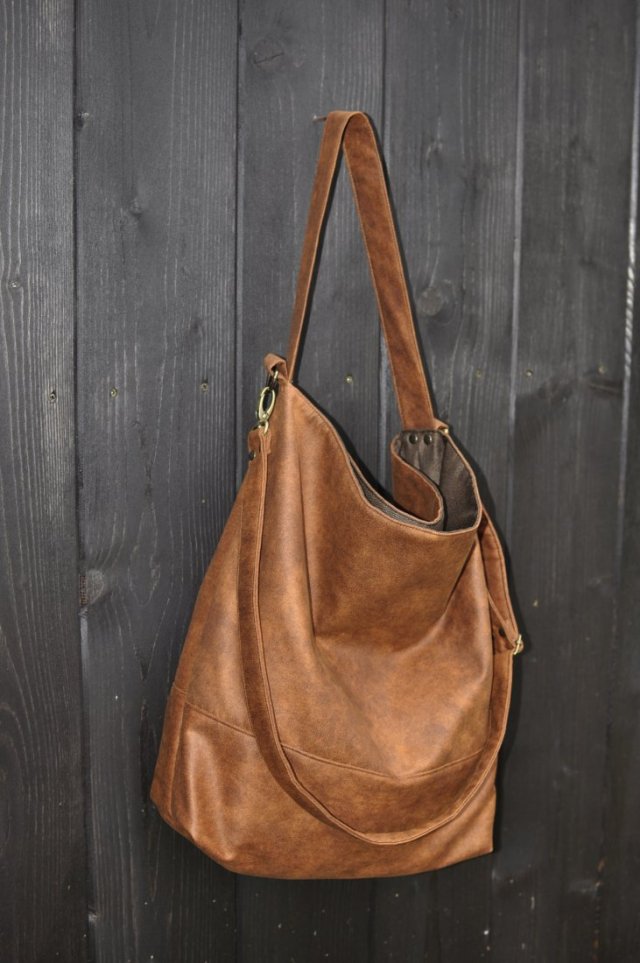 Torba hobo XXL - koniakowa