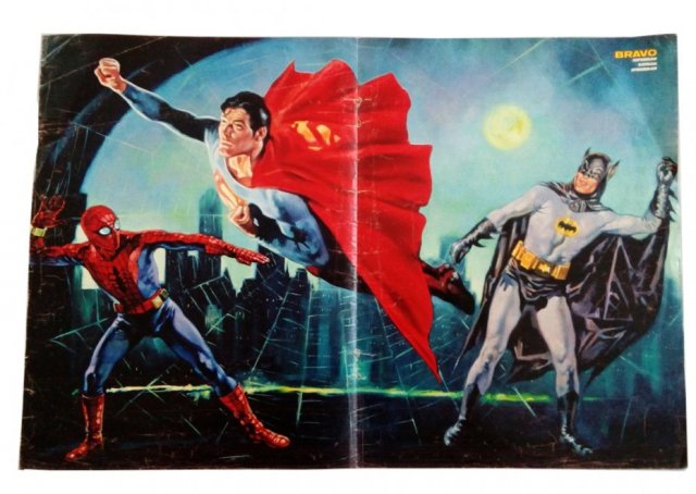 Plakat filmowy Superman Spiderman Batman
