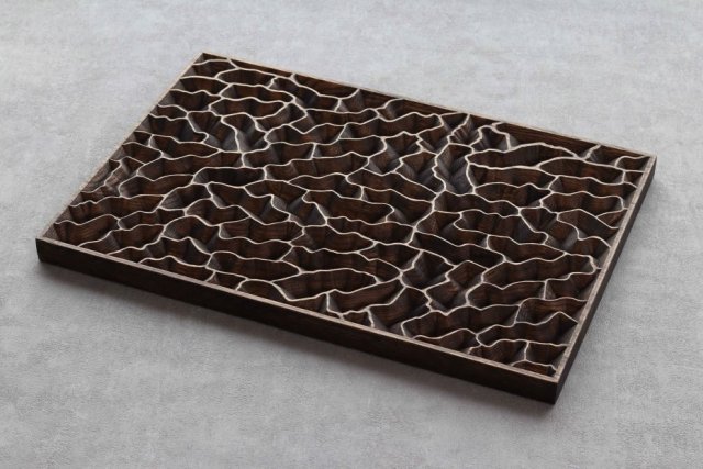 Drewniany panel ścienny 3D, drewno dębowe, 50cm x 35cm
