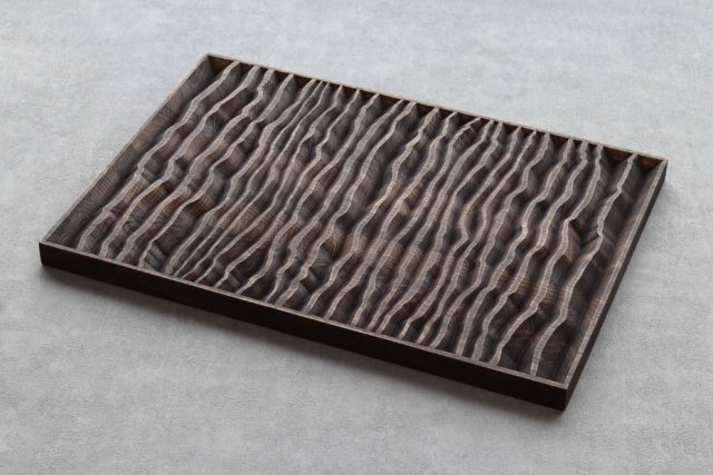 Drewniany panel ścienny 3D, drewno dębowe, 50cm x 35cm