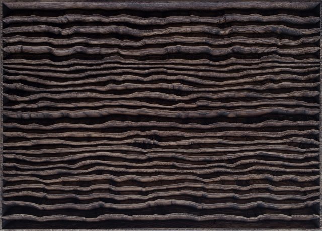 Drewniany panel ścienny 3D, drewno dębowe, 70cm x 50cm