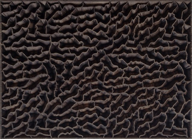 Drewniany panel ścienny 3D, drewno dębowe, 70cm x 50cm