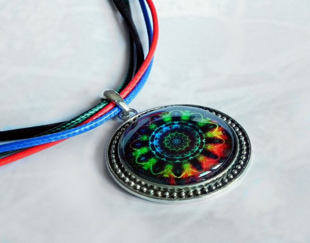 mandala naszyjnik duży medalion