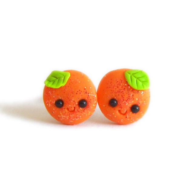 Słodkie Kolczyki Pomarańcze