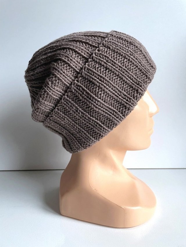 Wywijana czapka merino HELLI 100% Baby Merino 17 Beż